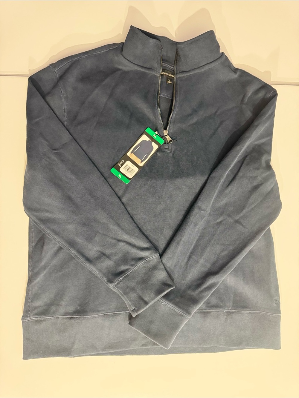 Banana Republic Men's Half-Zip Pullover Sweater - Navy Blue